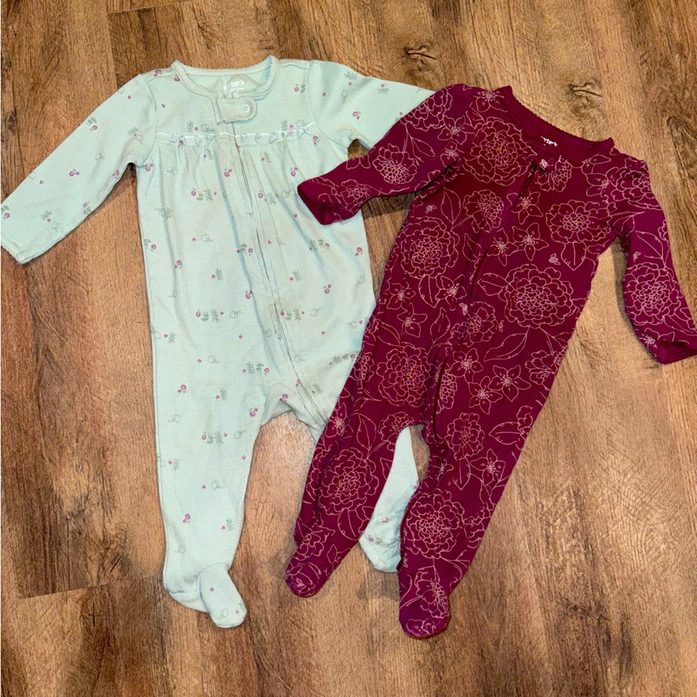 Baby Girl Footed Onesie Bundle